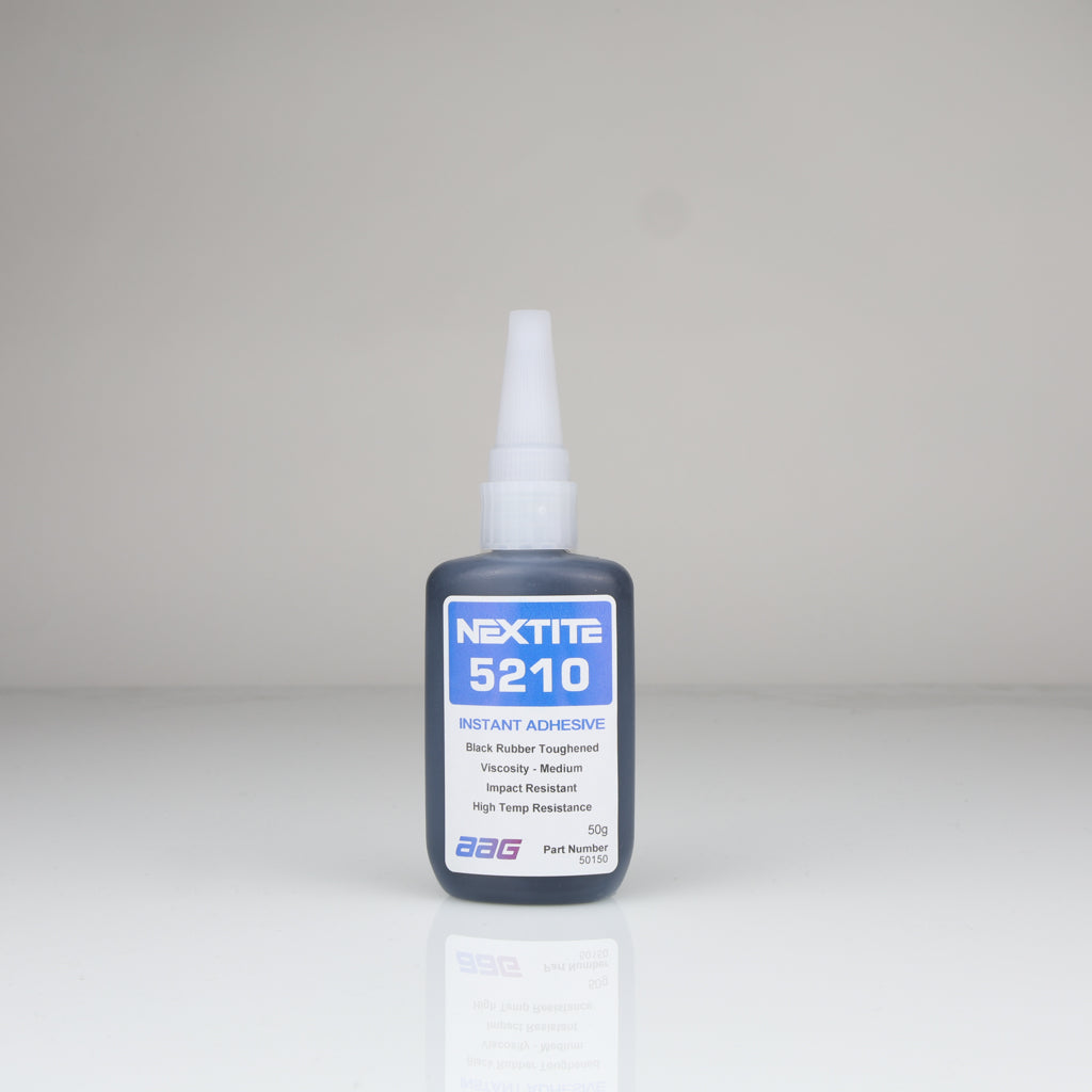 NEXTITE 5210 High Temp and Impact Resistant, Black Rubber Toughened Cyanoacrylate