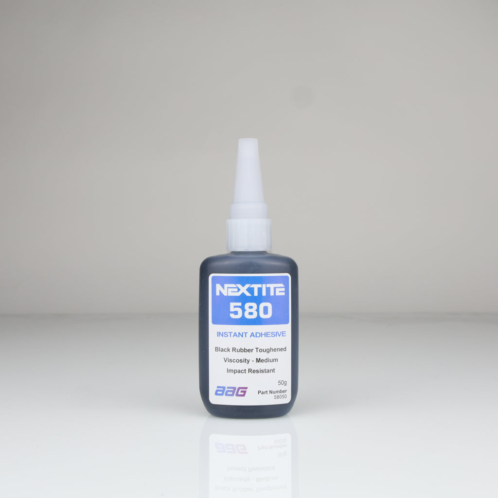 NEXTITE 580 Impact Resistant, Medium Black Rubber Toughened Cyanoacrylate