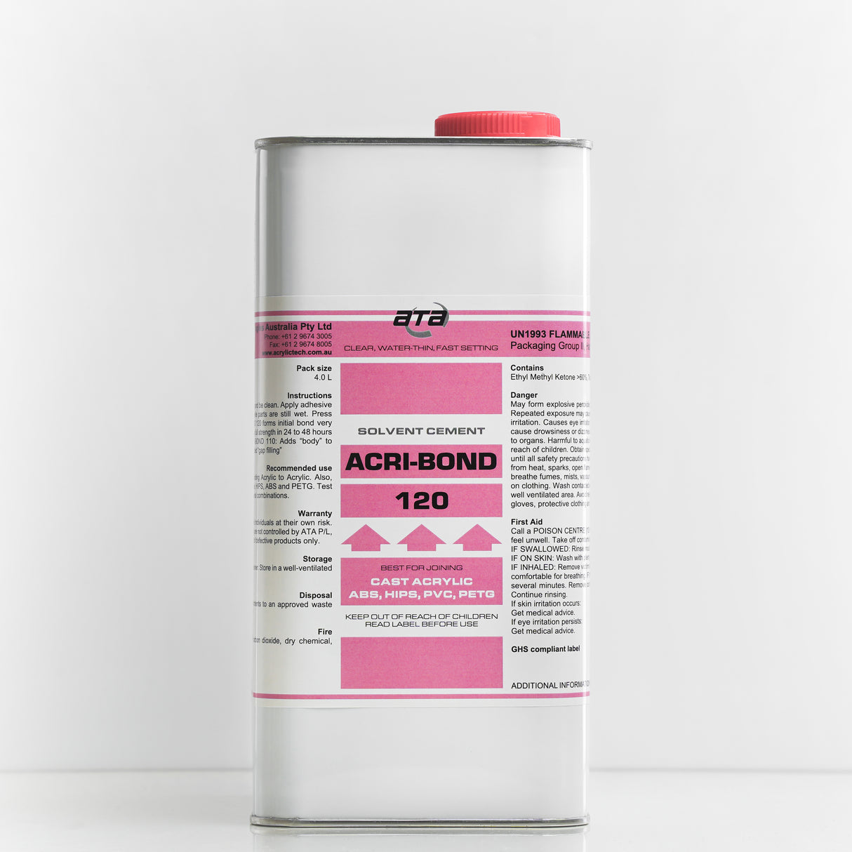 ACRI-BOND 120 PVC/ABS Adhesive